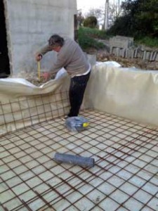 reinforced swimming pool foundation